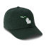 Dk Green Cap - White Fill with Dk Green Outline