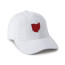 White Cap - Red Fill with Silver Outline